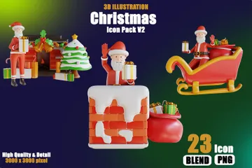 Noël V2 Pack 3D Illustration