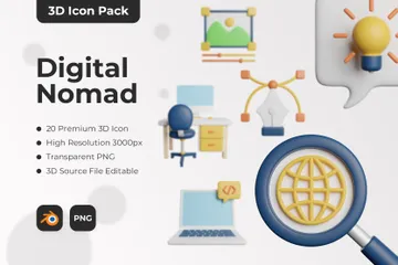 Nomade numérique Pack 3D Icon