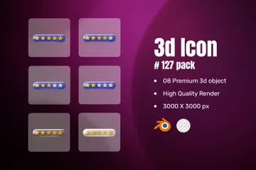 Évaluation étoilée Pack 3D Icon
