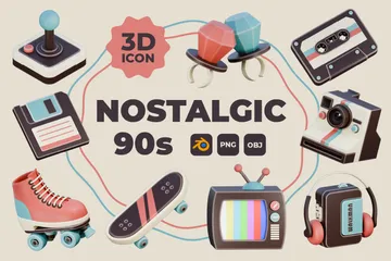 Nostalgic 90s 3D Icon Pack