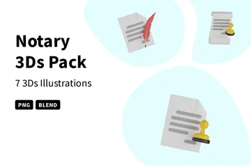 Notary 3D Icon Pack