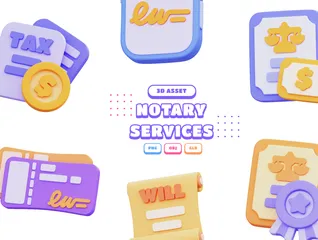Notary 3D Icon Pack