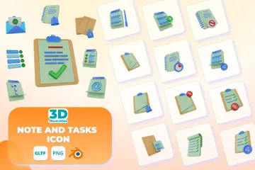 NOTE AND TASKS 3D Icon Pack