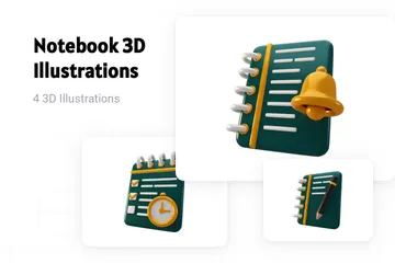 Notebook 3D Illustration Pack