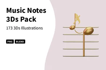 Notes de musique Pack 3D Icon