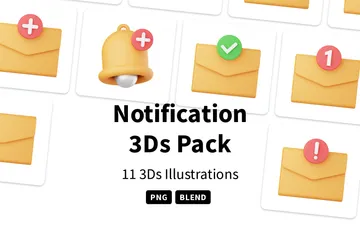 Notificação Pacote de Icon 3D