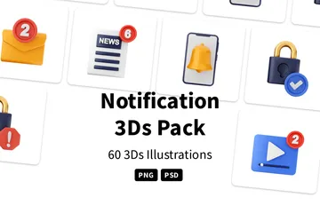 Notification 3D Icon Pack