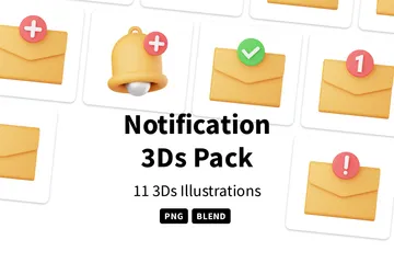 Notification 3D Icon Pack