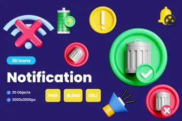 Notification Pack 3D Icon