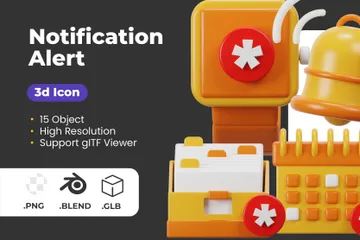 Alerte de notification Pack 3D Icon