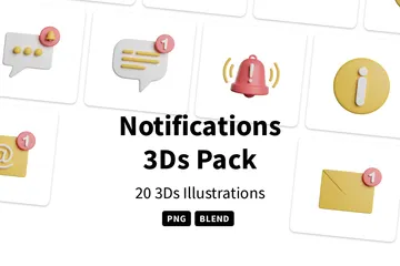 Notifications 3D Icon Pack