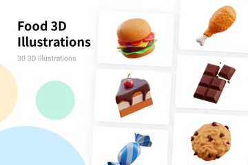 Nourriture Pack 3D Illustration