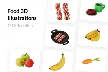 Nourriture Pack 3D Illustration