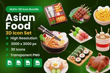 Cuisine asiatique Pack 3D Icon