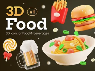 Nourriture et boissons Pack 3D Icon