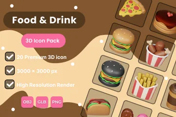 Nourriture boisson Pack 3D Icon