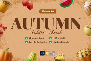 Automne - Nourriture Pack 3D Icon