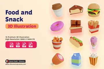 Nourriture et collation Pack 3D Icon