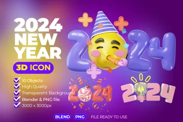 Nouvelle année Pack 3D Icon