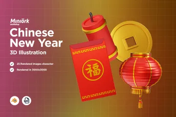 Nouvel An chinois Pack 3D Icon