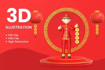 Nouvel An chinois Pack 3D Illustration