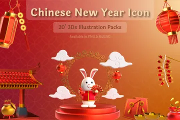 Nouvel An chinois Pack 3D Icon