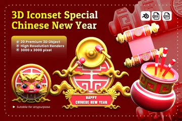 Nouvel An chinois Pack 3D Icon