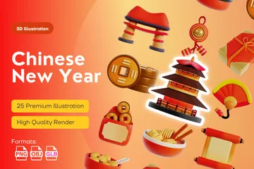 Nouvel An chinois Pack 3D Icon