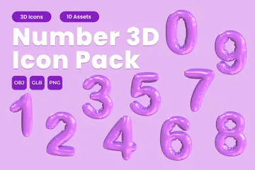 Number 3D Icon Pack