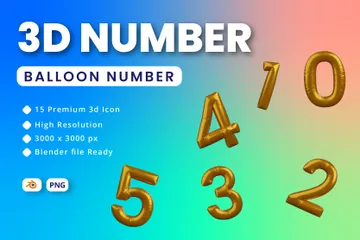 Numbers 3D Illustration Pack