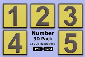 Numbers 3D Icon Pack