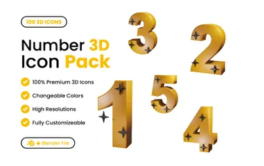 Numbers 3D Icon Pack