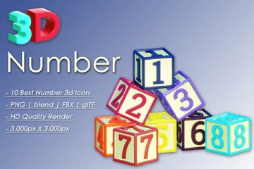 Numbers 3D Icon Pack