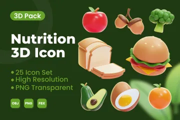 Nutrition 3D Icon Pack