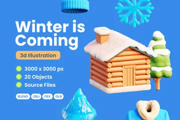 O inverno está chegando Pacote de Icon 3D