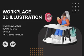 Objectifs d'affaires Pack 3D Illustration