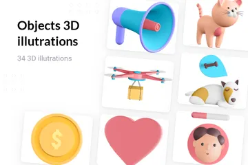 Objects Vol 1 3D Illustration Pack