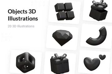 Objekte 3D Illustration Pack