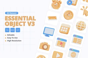 Objet essentiel V3 3D Icon Pack
