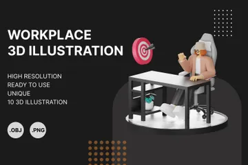 Objetivo empresarial Paquete de Illustration 3D