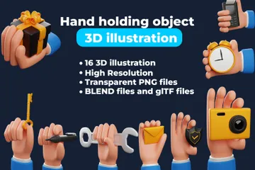 Objeto de sujeción de mano Paquete de Icon 3D