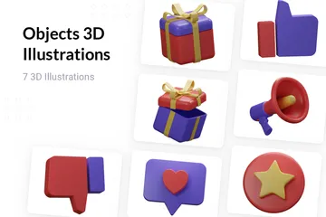 Objets Pack 3D Illustration