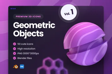 Objets géométriques Vol. 1 Pack 3D Icon