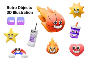 Objets rétro Pack 3D Icon