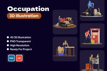 Occupation 3D Illustration Pack
