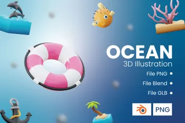 Ocean 3D Icon Pack