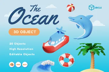 Ocean 3D Icon Pack