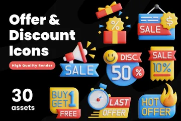 Offer And Discount 3D Icon Pack