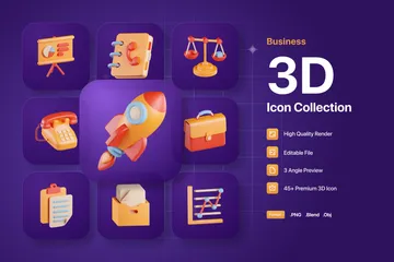 Office Business 3D Icon Pack