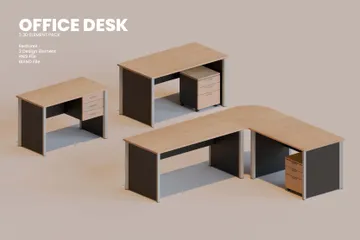 Office Desk 3D Icon Pack